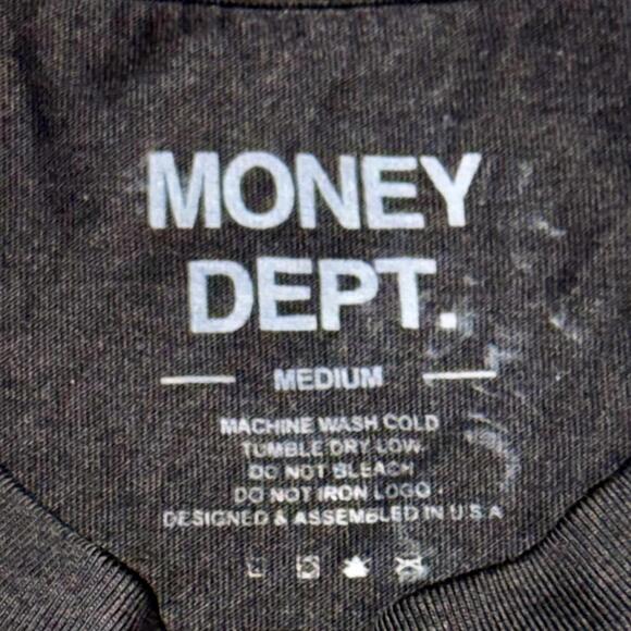 MONEY DEPT Los Angeles Monster LA Dodgers Blue Hat T-Shirt Black Medium - Picture 5 of 5